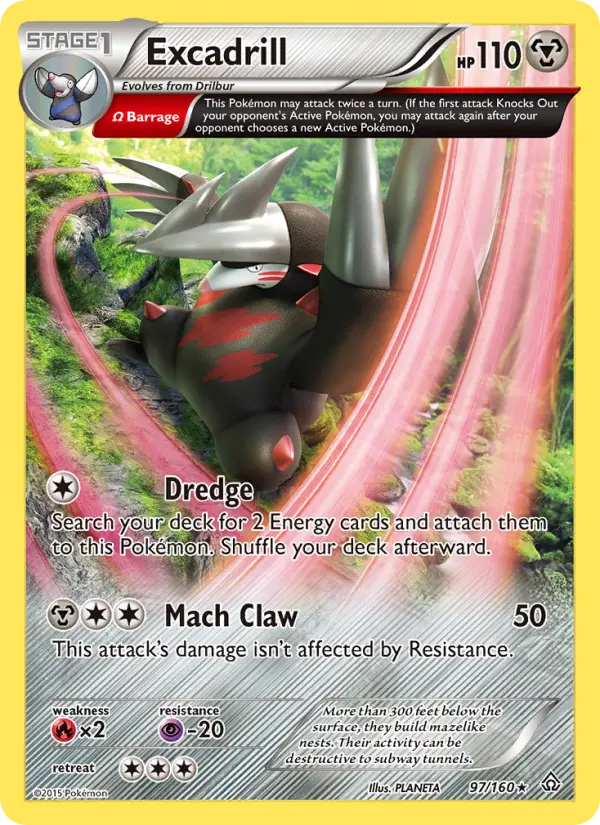 Excadrill 97 — Primal Clash 97, Holofoil finish