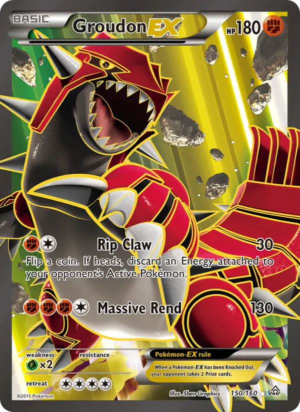 Groudon-EX 150 — Primal Clash 150, Holofoil finish