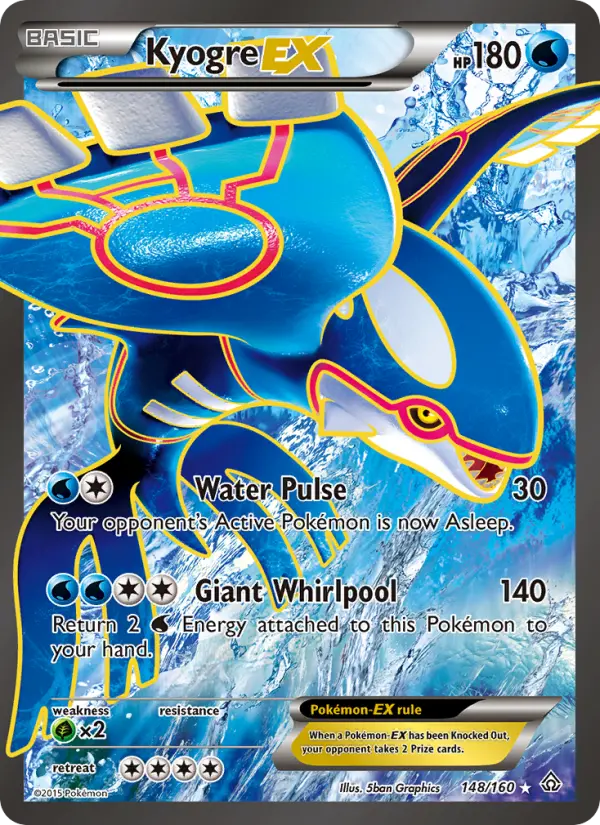Kyogre-EX 148 — Primal Clash 148, Holofoil finish