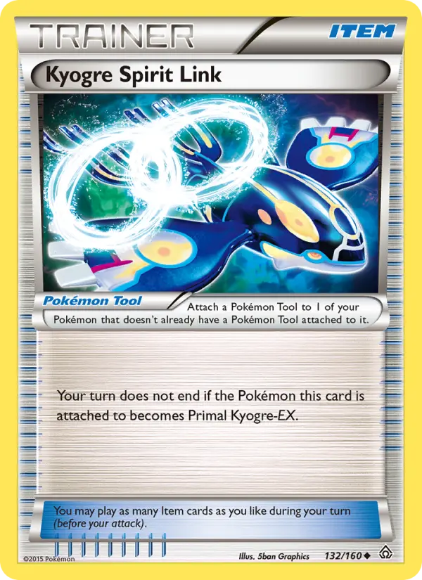 Kyogre Spirit Link 132 — Primal Clash 132, Normal finish