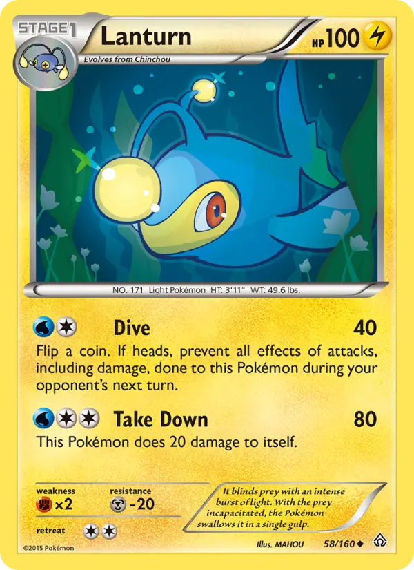 Lanturn 58 card from Primal Clash