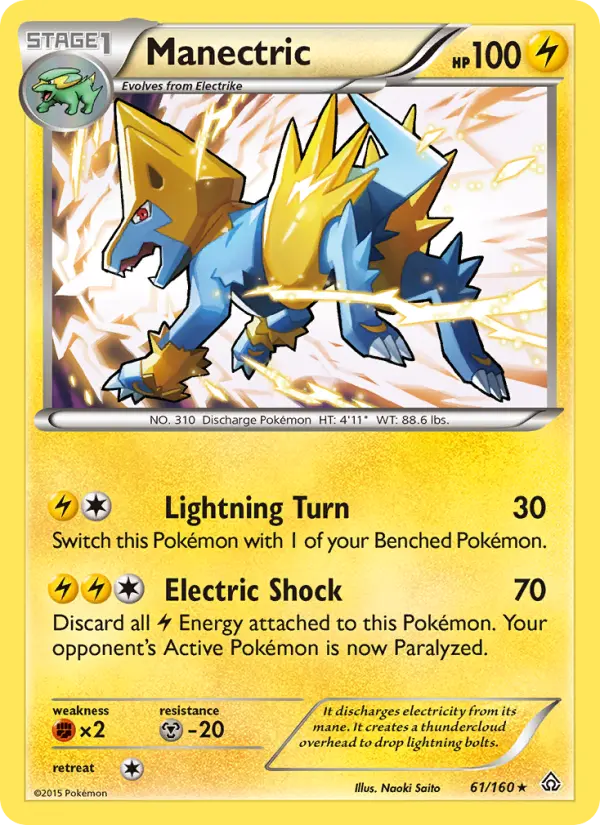 Manectric 61 — Primal Clash 61, Holofoil finish