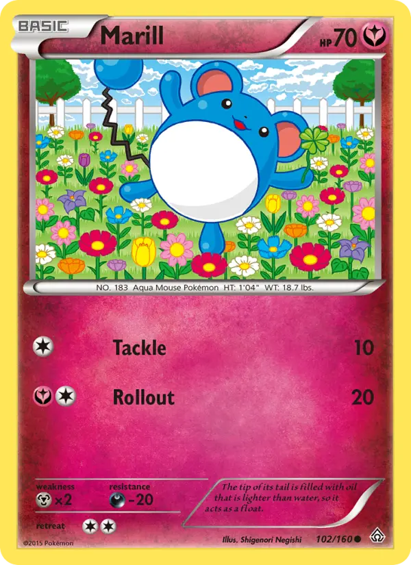 Marill 102 — Primal Clash 102, Normal finish