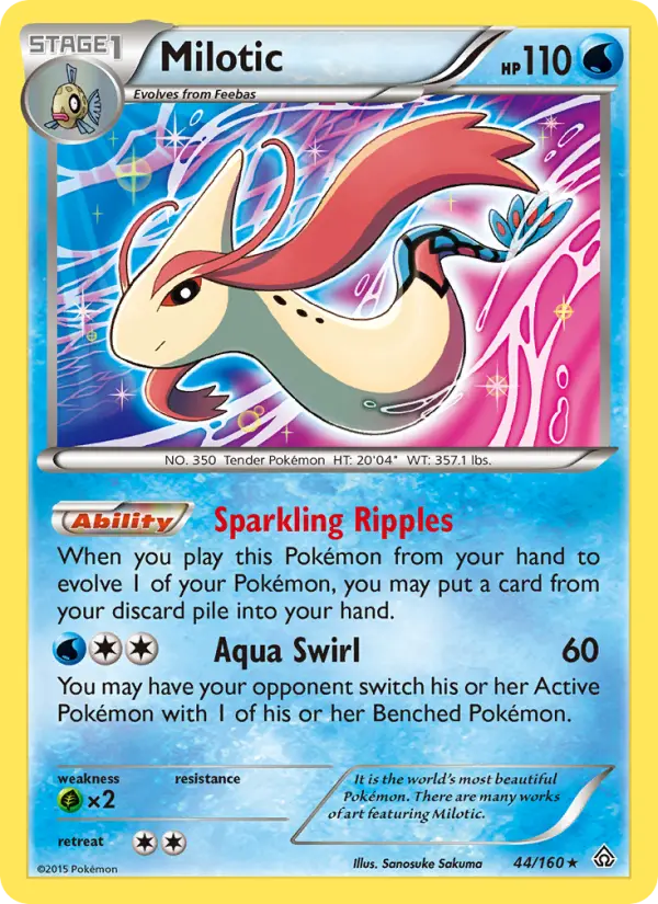 Milotic 44 — Primal Clash 44, Holofoil finish