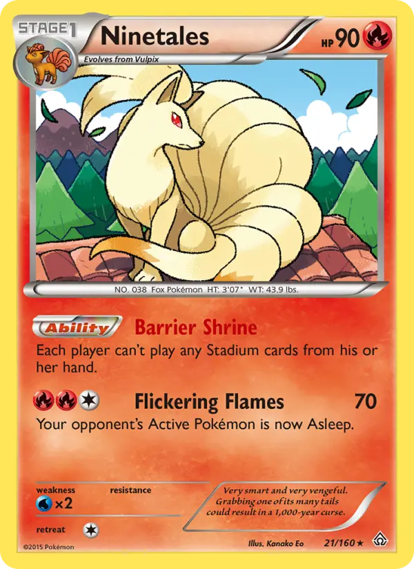 Ninetales 21 card from Primal Clash