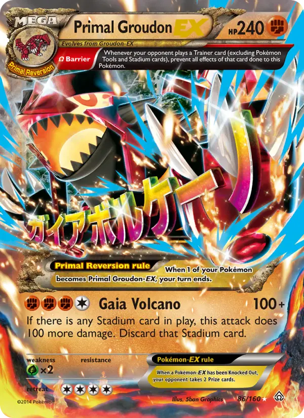 Primal Groudon-EX 86 card from Primal Clash
