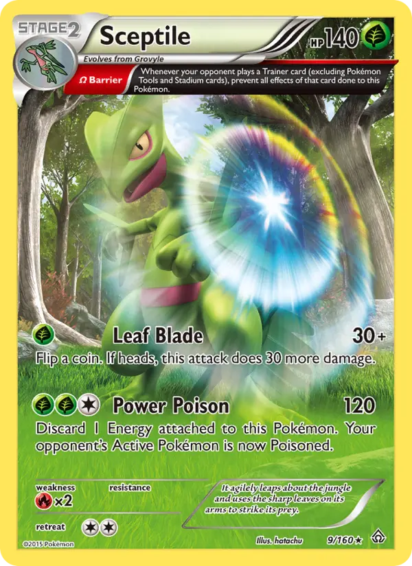Sceptile 9 — Primal Clash 9, Holofoil finish