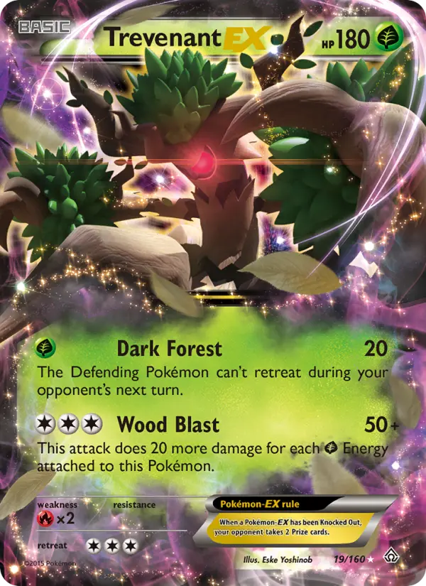 Trevenant-EX 19 — Primal Clash 19, Holofoil finish
