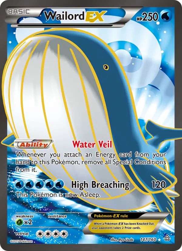 Wailord-EX 147 — Primal Clash 147, Holofoil finish