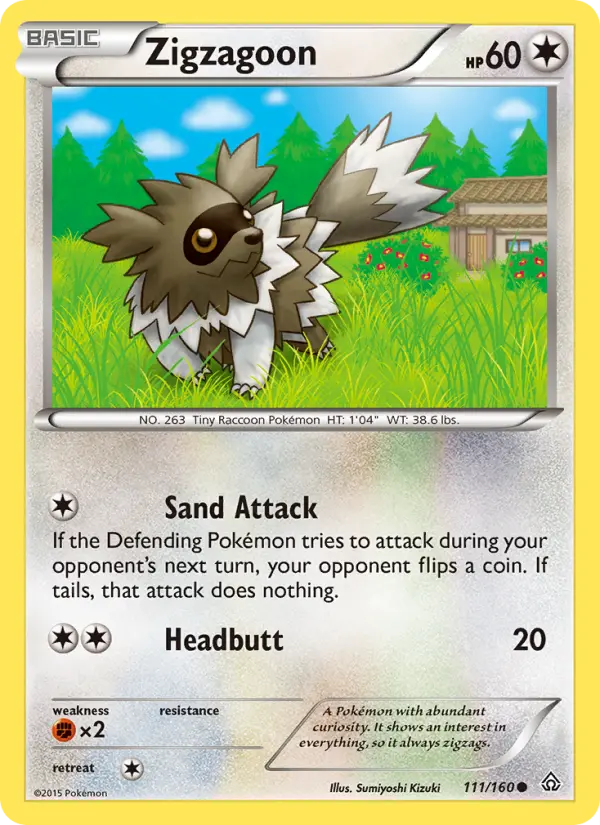 Zigzagoon 111 card from Primal Clash
