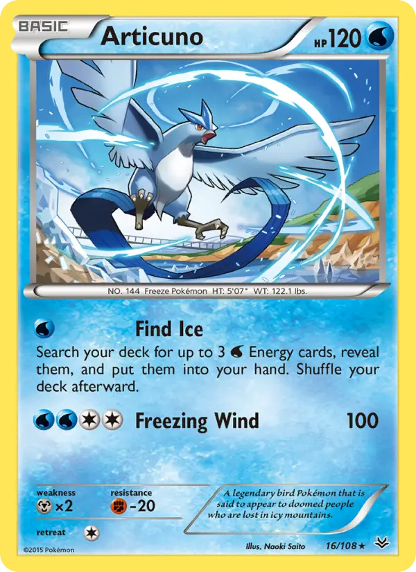 Articuno 16 — Roaring Skies 16, Normal finish