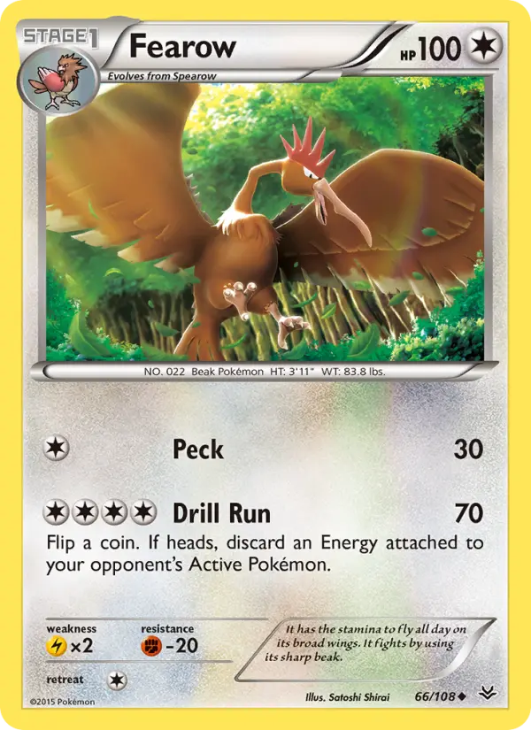 Fearow 66 card from Roaring Skies
