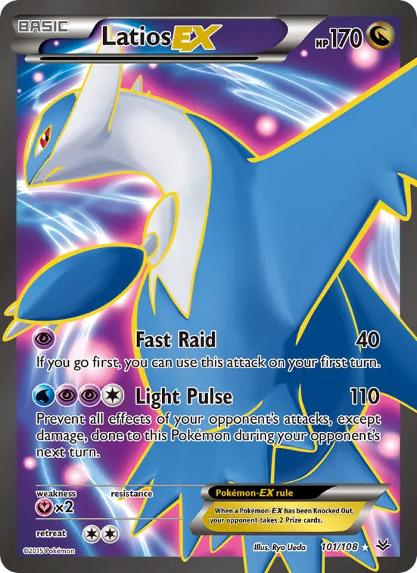 Latios-EX 101 card from Roaring Skies
