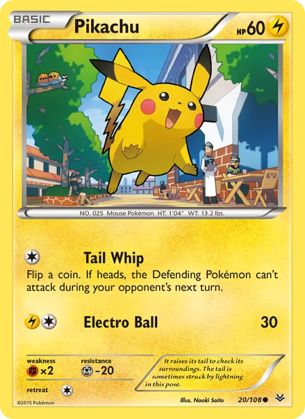 Pikachu 20 — Roaring Skies 20, Normal finish