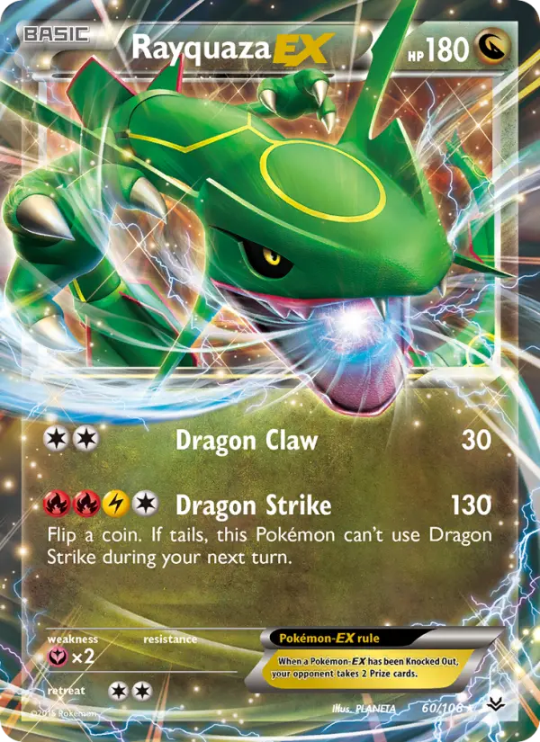 Rayquaza-EX 60 card from Roaring Skies