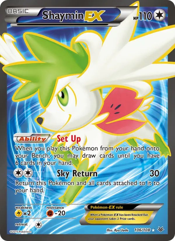 Shaymin-EX 106 card from Roaring Skies