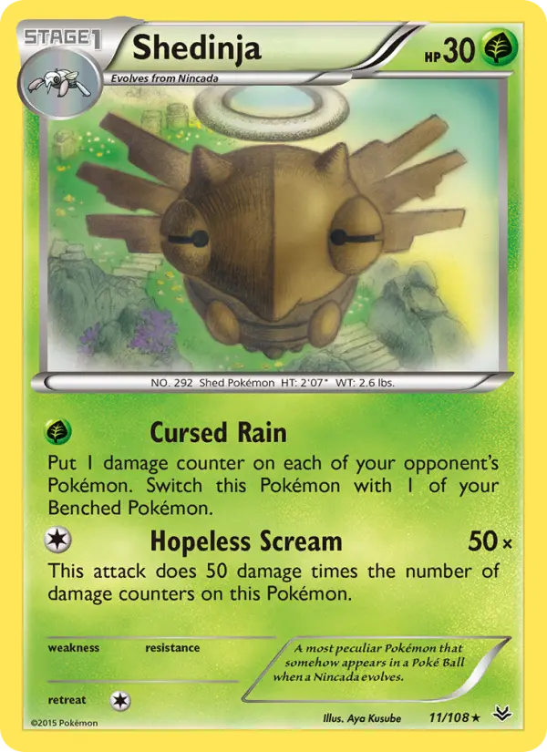 Shedinja 11 card from Roaring Skies