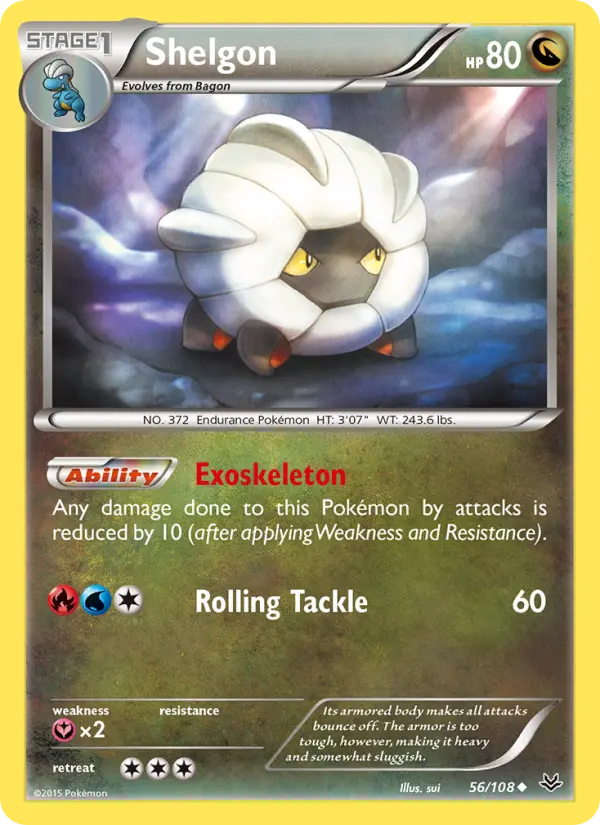 Shelgon 56 card from Roaring Skies
