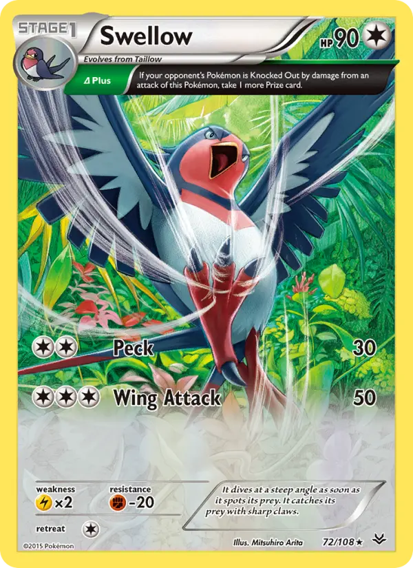 Swellow 72 — Roaring Skies 72, Holofoil finish