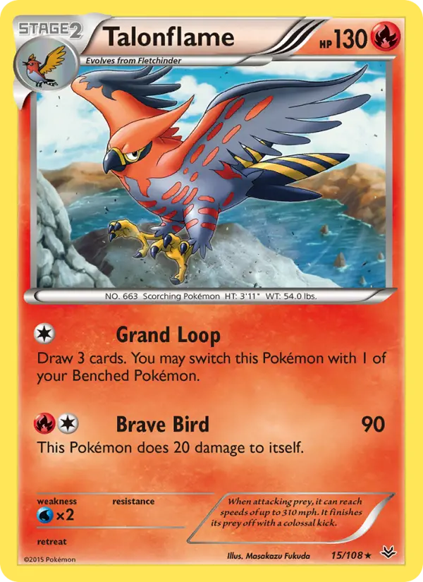 Talonflame 15 card from Roaring Skies
