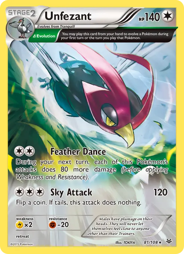 Unfezant 81 card from Roaring Skies