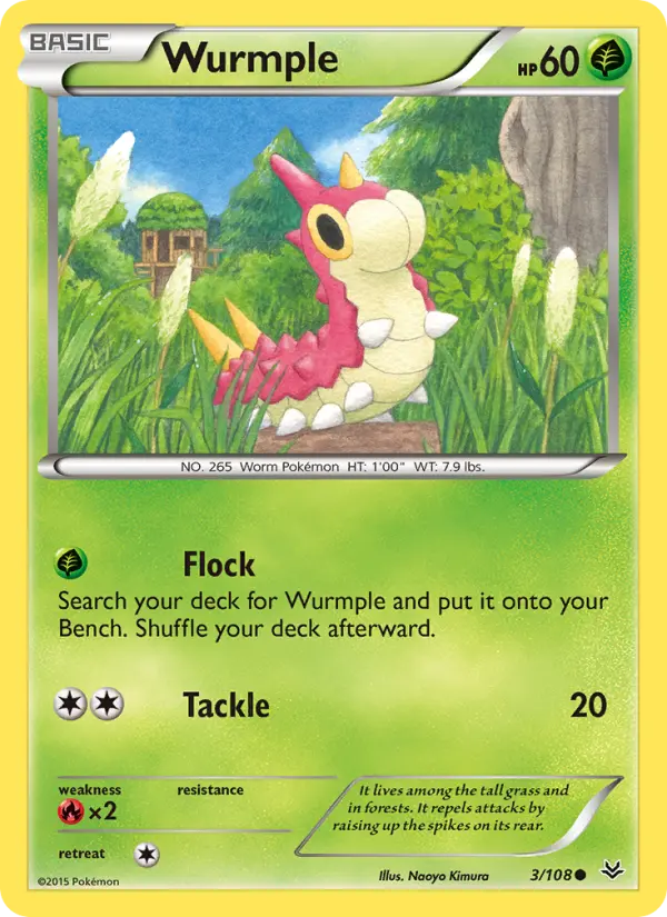 Wurmple 3 card from Roaring Skies