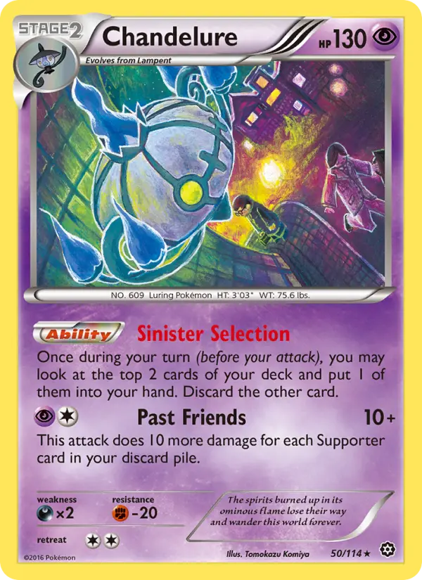 Chandelure 50 card from Steam Siege
