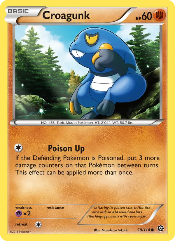 Croagunk 58 card from Steam Siege