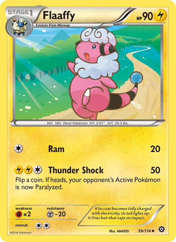 Flaaffy 39 card from Steam Siege