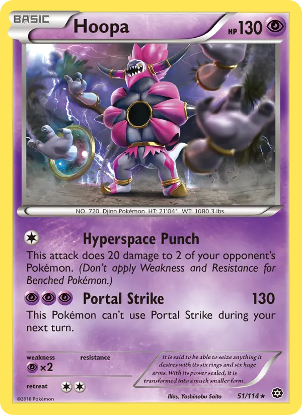 Hoopa 51 card from Steam Siege