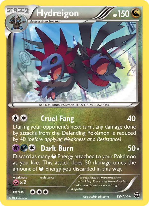 Hydreigon 86 card from Steam Siege