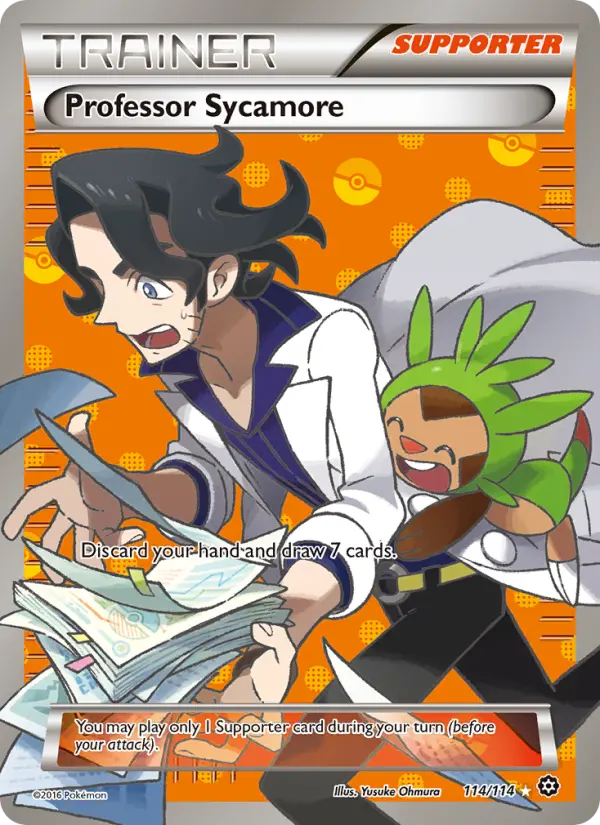 Professor Sycamore 114 card from Steam Siege
