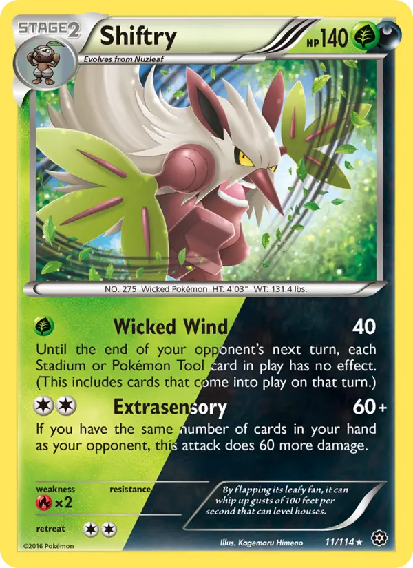 Shiftry 11 card from Steam Siege