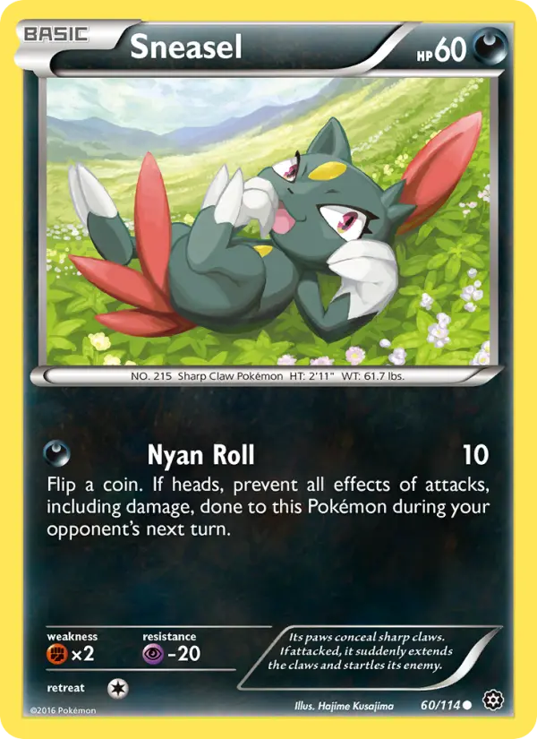 Sneasel 60 card from Steam Siege