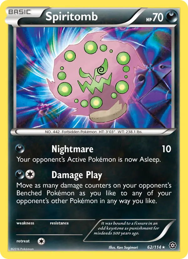 Spiritomb 62 card from Steam Siege