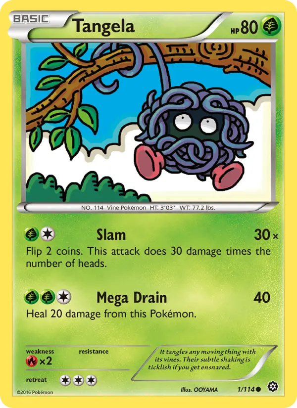 Tangela 1 card from Steam Siege