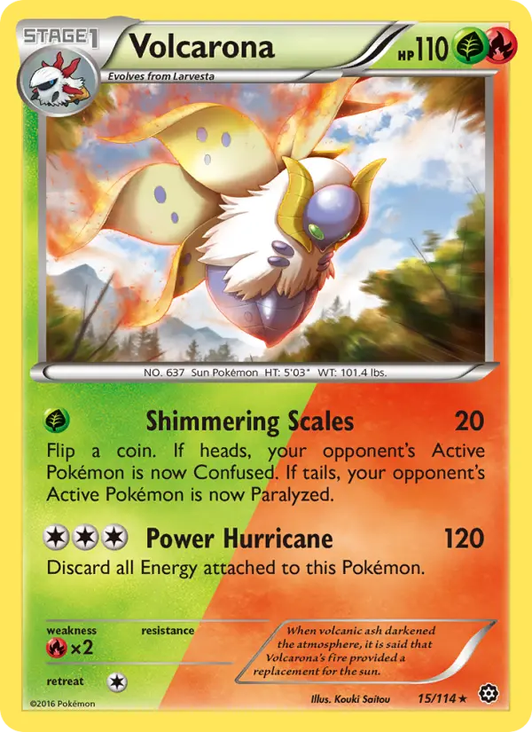Volcarona 15 card from Steam Siege