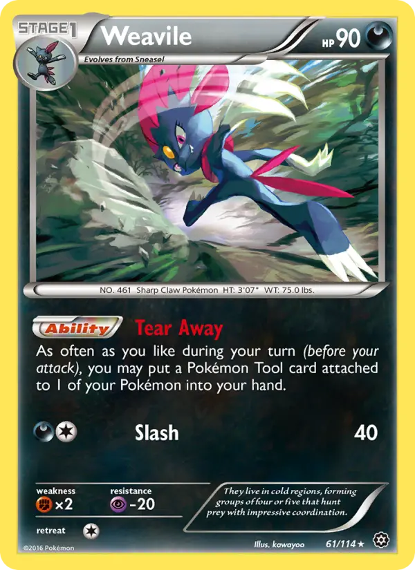 Weavile 61 — Steam Siege 61, Normal finish