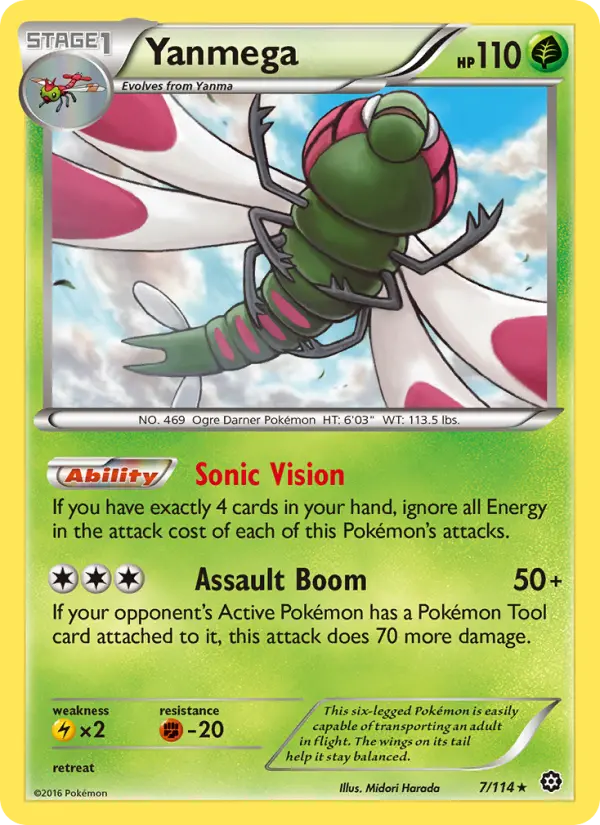 Yanmega 7 card from Steam Siege