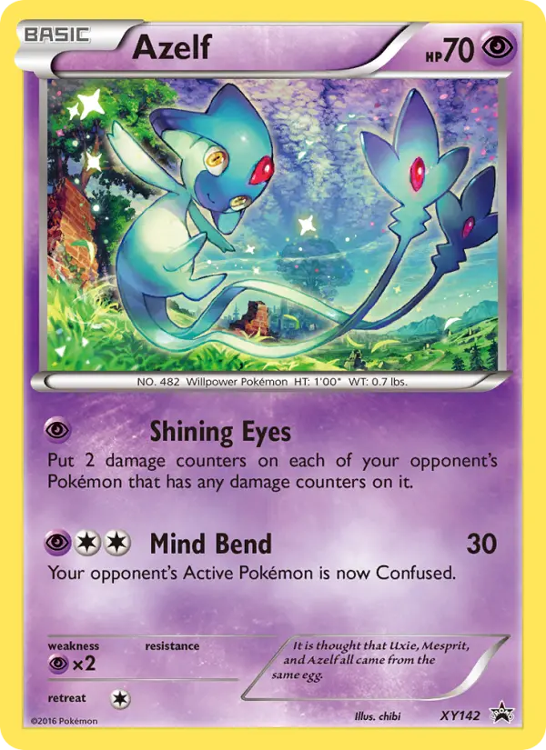 Azelf XY142 card from XY Black Star Promos