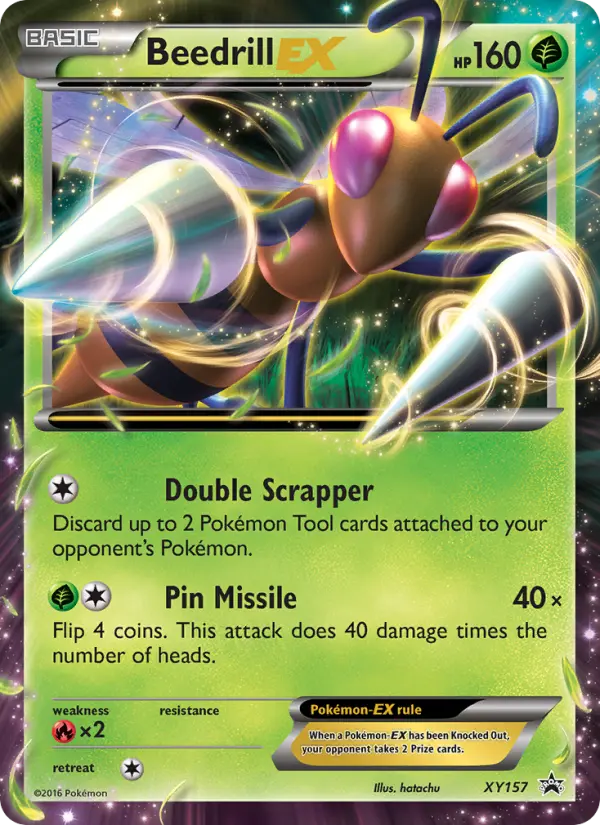 Beedrill-EX XY157 — XY Black Star Promos XY157, Holofoil finish