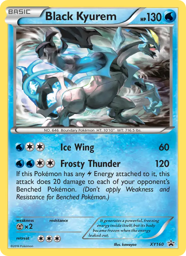 Black Kyurem XY160 — XY Black Star Promos XY160, Holofoil finish