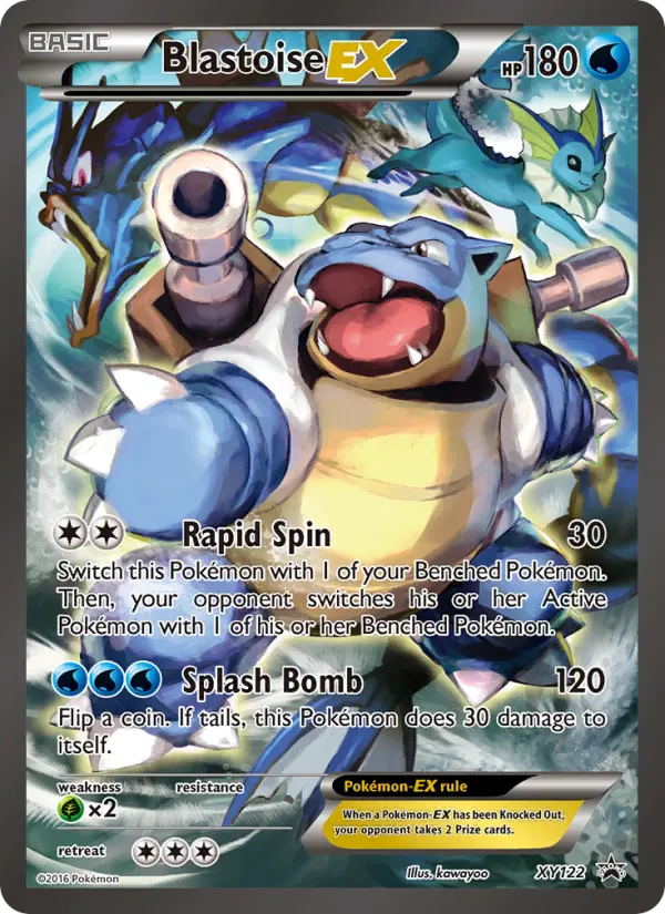 Blastoise-EX XY122 — XY Black Star Promos XY122, Holofoil finish