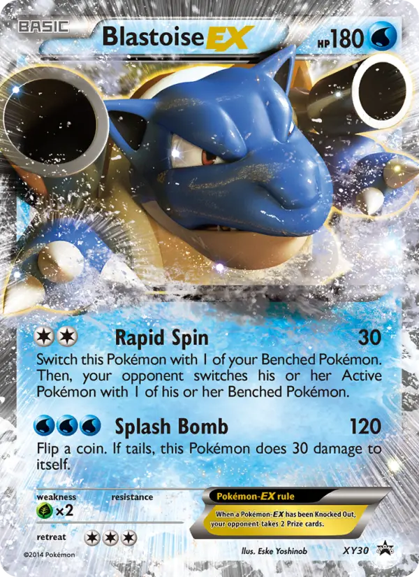 Blastoise-EX XY30 card from XY Black Star Promos