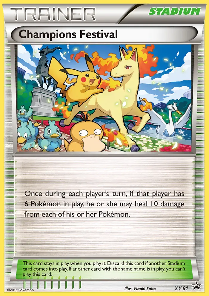 Champions Festival XY91 card from XY Black Star Promos