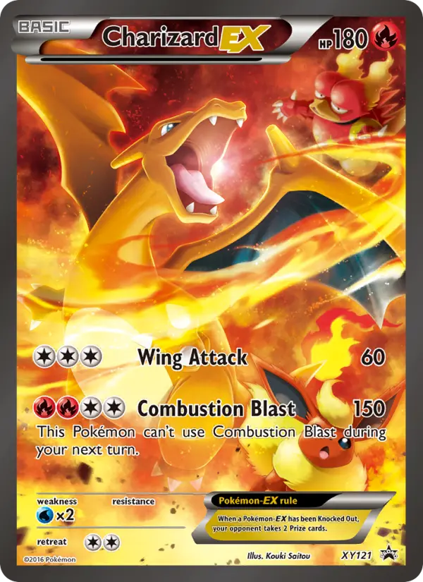 Charizard-EX XY121 card from XY Black Star Promos