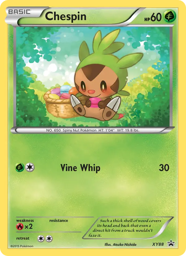 Chespin XY88 card from XY Black Star Promos
