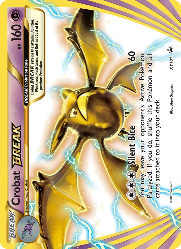 Crobat BREAK XY181 — XY Black Star Promos XY181, Holofoil finish
