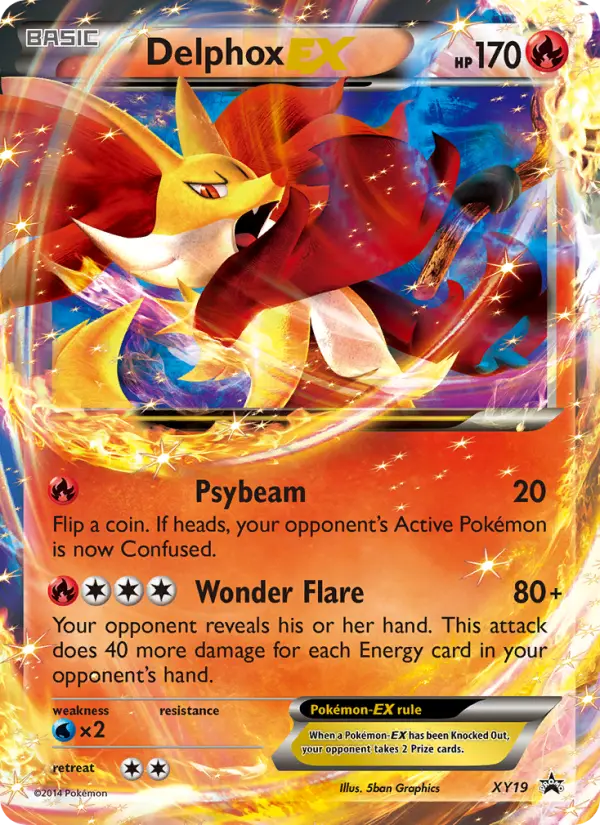 Delphox-EX XY19 card from XY Black Star Promos