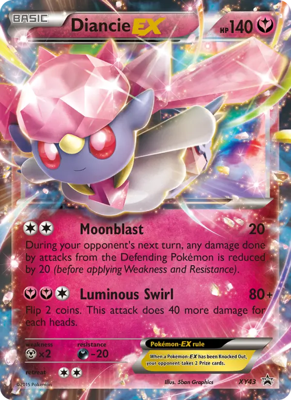 Diancie-EX XY43 card from XY Black Star Promos